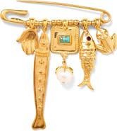 Chan Luu Charm Safety Pin Brooch