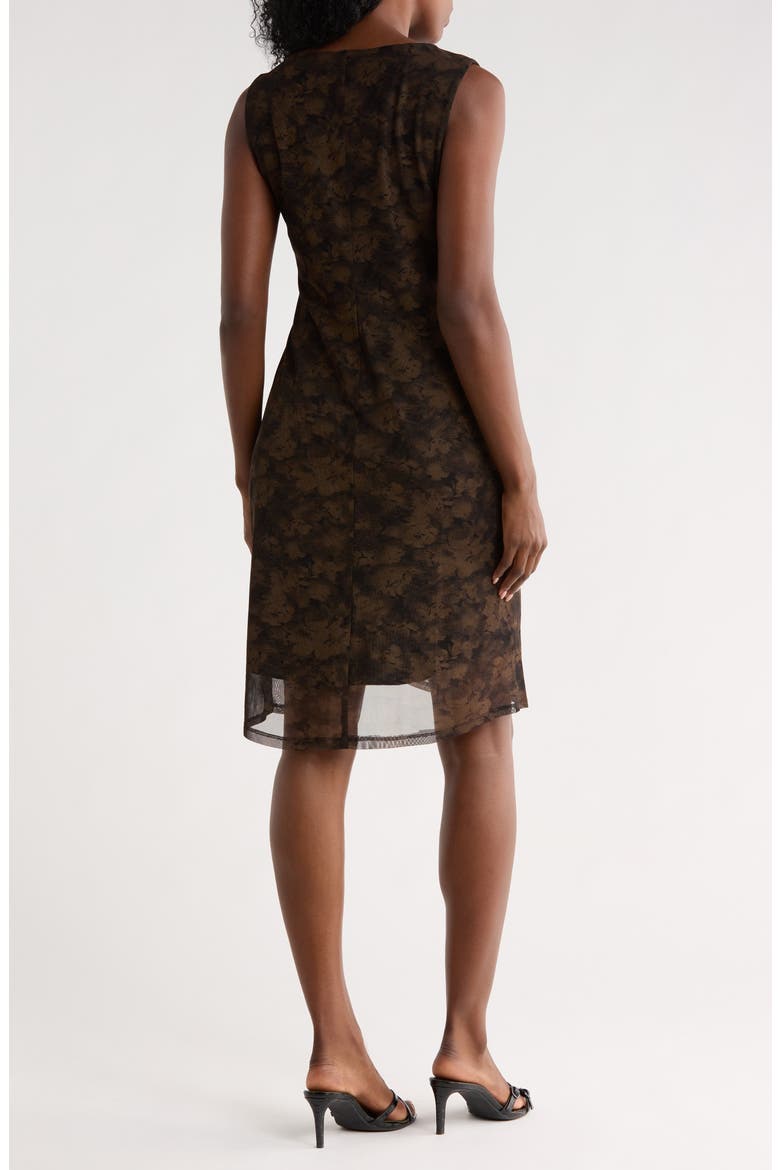 Floral Mesh Dress, Alternate, color, BRONZE