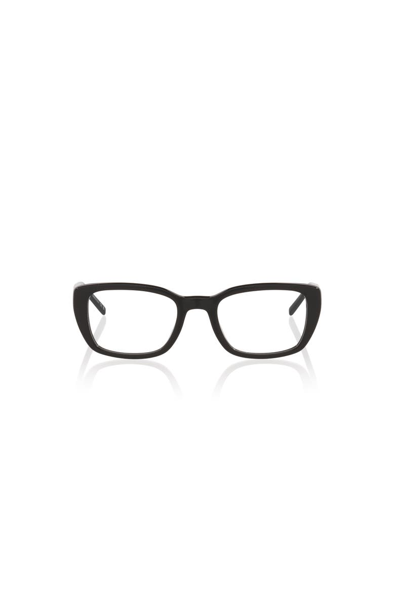 Saint Laurent 49mm Rectangle optical glasses, Alternate, color, Black