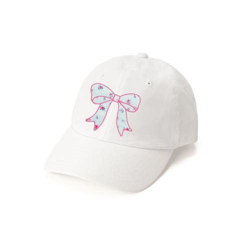Sky Blue Floral Bow Patch Baseball Hat (Toddler, Little Kid & Big Kid)