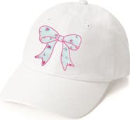 Sweet Wink Sky Blue Floral Bow Patch Baseball Hat