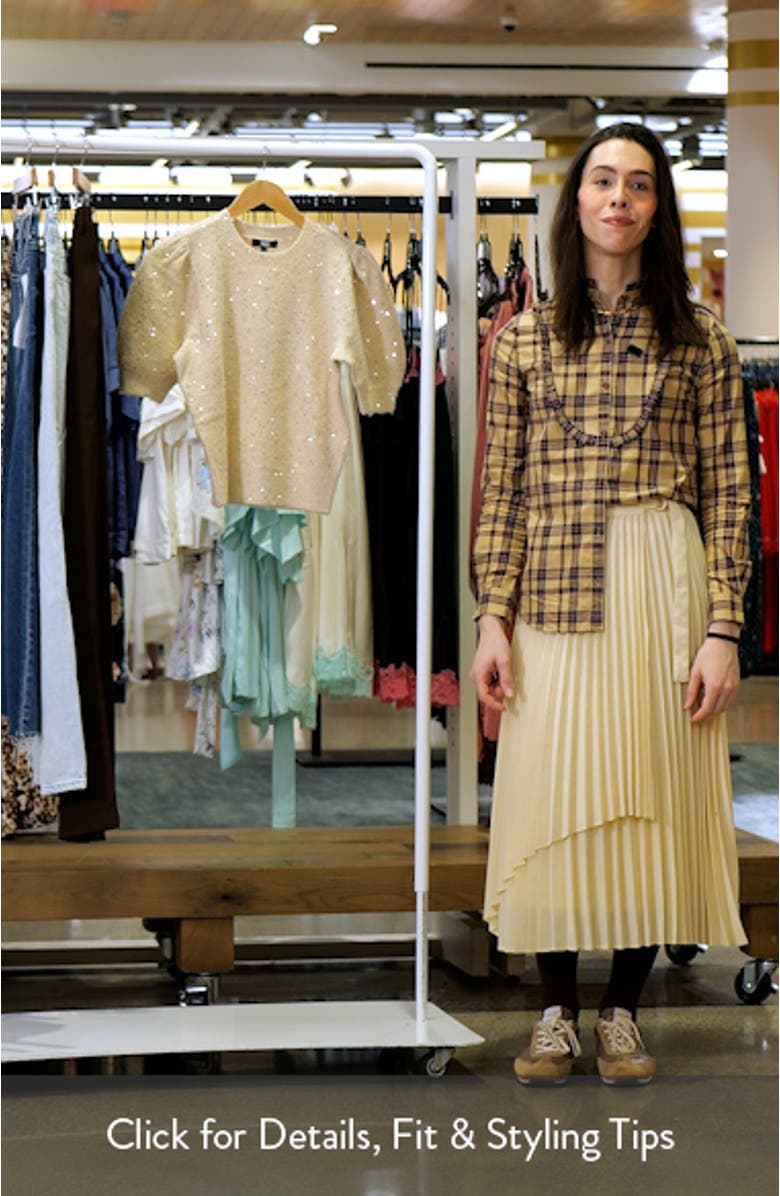 Gladiolus Sequin Embellished Crewneck Sweater, sales video thumbnail