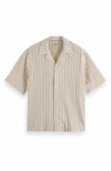 Seersucker Stripe Camp Shirt