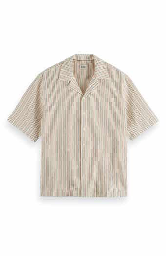 Seersucker Stripe Camp Shirt