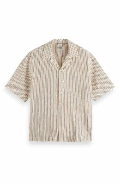 Seersucker Stripe Camp Shirt