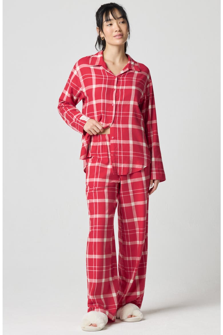 Cozy Flannel Sleep Pants, Alternate, color, SCAR BALL PLAID
