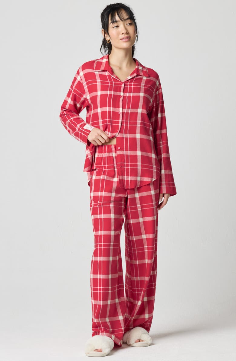 Florence by Mills Cozy Flannel Sleep Pants, Alternate, color, Scar Ball Plaid