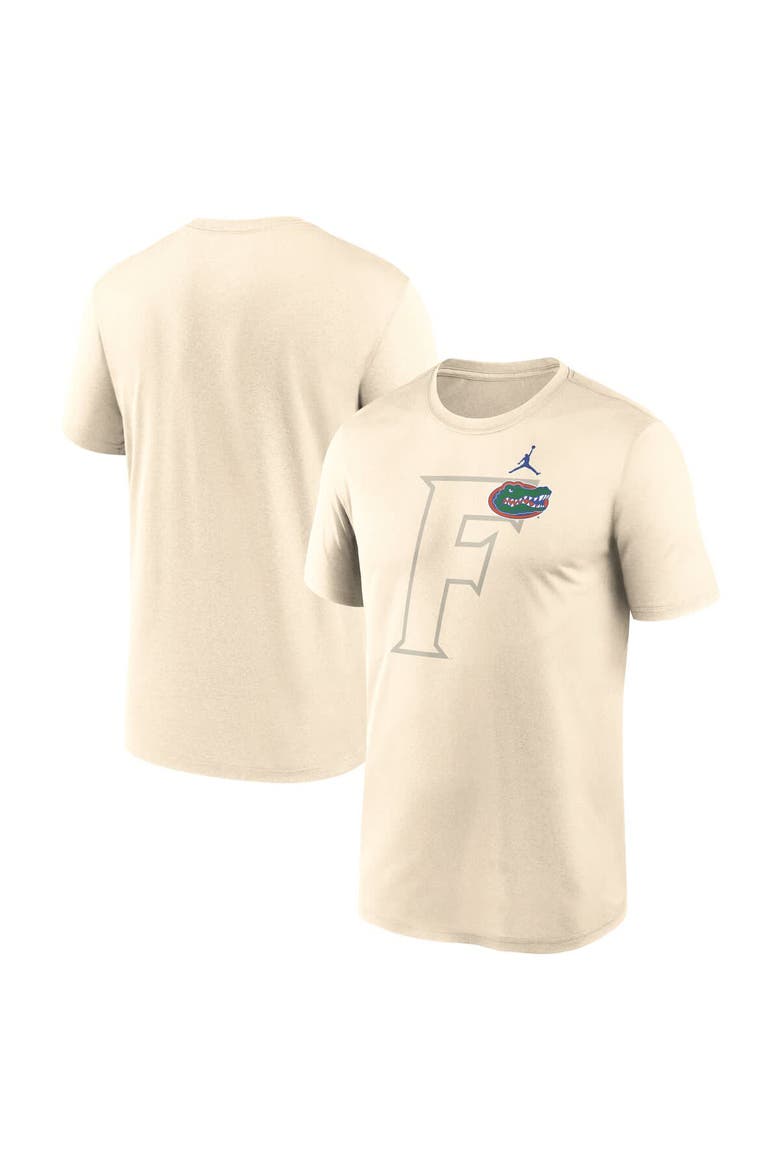 Men's Jordan Brand Natural Florida Gators Campus Shadow Legend Performance T-Shirt, Main, color, Natural