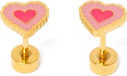 Pip Pop Radiant Heart Stud Earrings