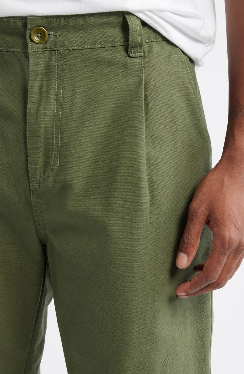 Service Works Pleated Cotton Canvas Waiter Pants, Alternate, color, Olive