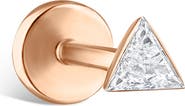 MARIA TASH Invisible Set Triangle Diamond Threaded Stud Earring