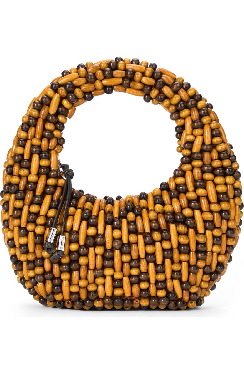 STAUD Reef Beaded Bag, Main, color, Multi Wood Beads