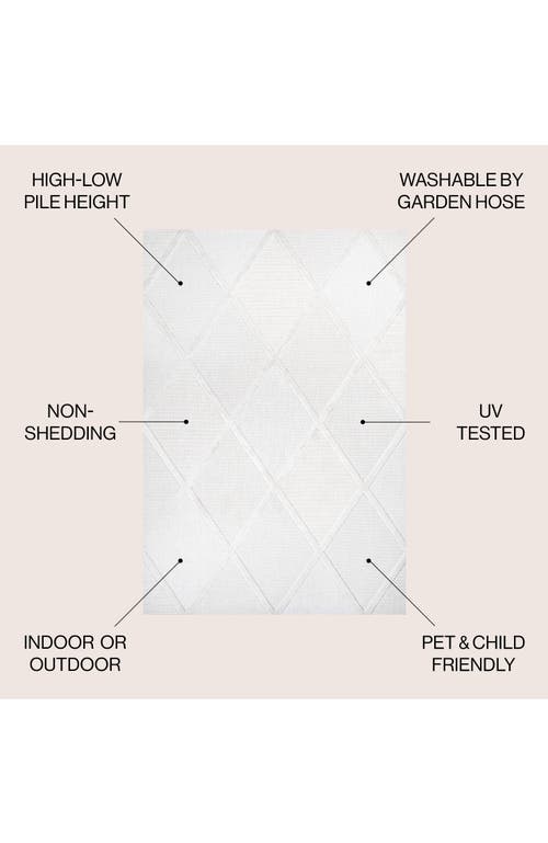 Jonathan Y Salines Diamond Trellis Indoor/outdoor Area Rug In White