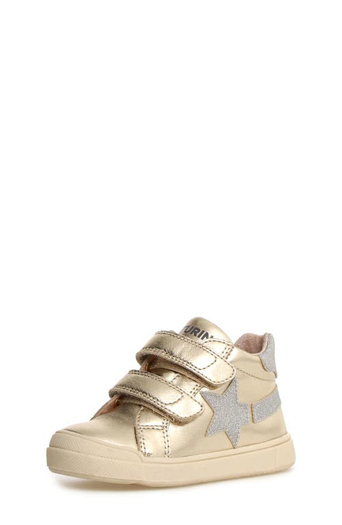 Naturino Kids' Singery High Top Sneaker in Platinum-Acciaio 