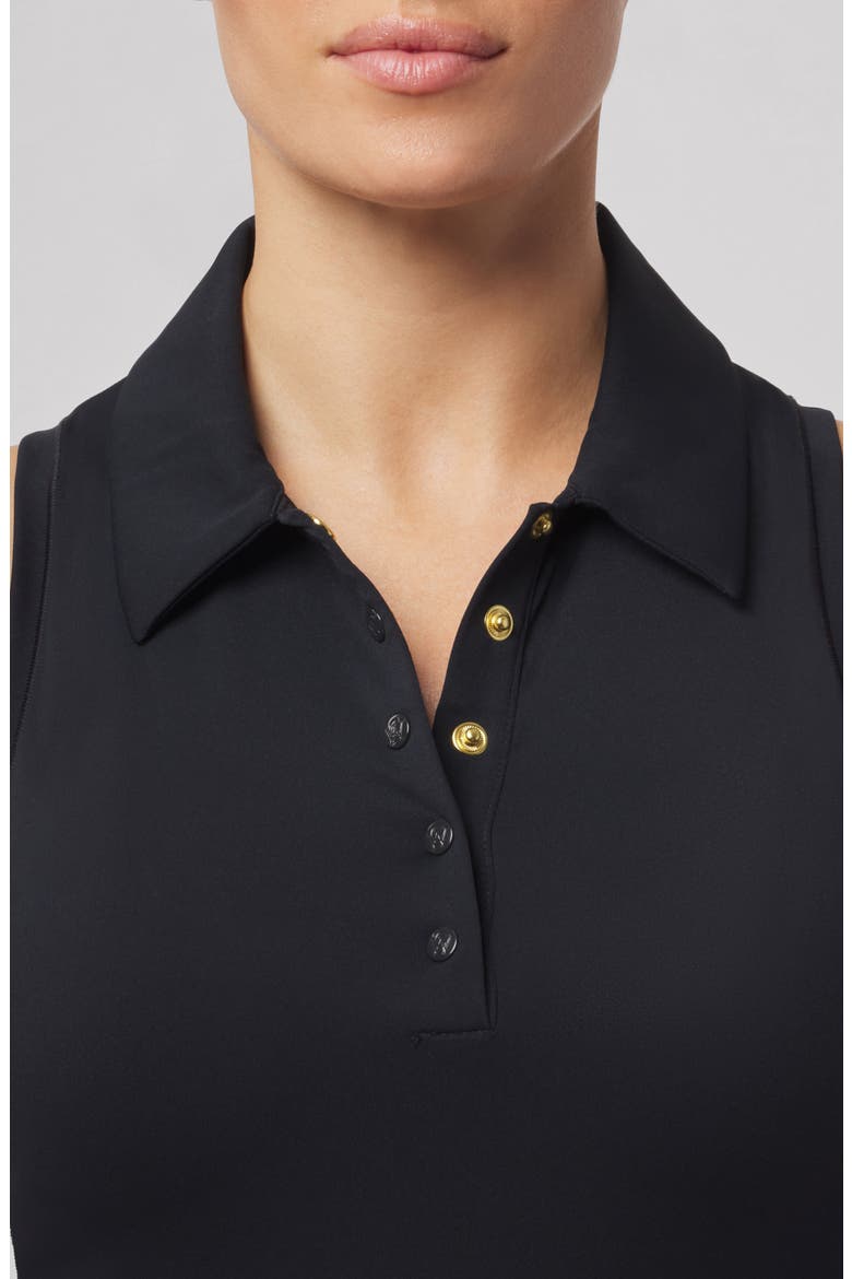 Lucie Sleeveless Golf Polo, Alternate, color, BLACK