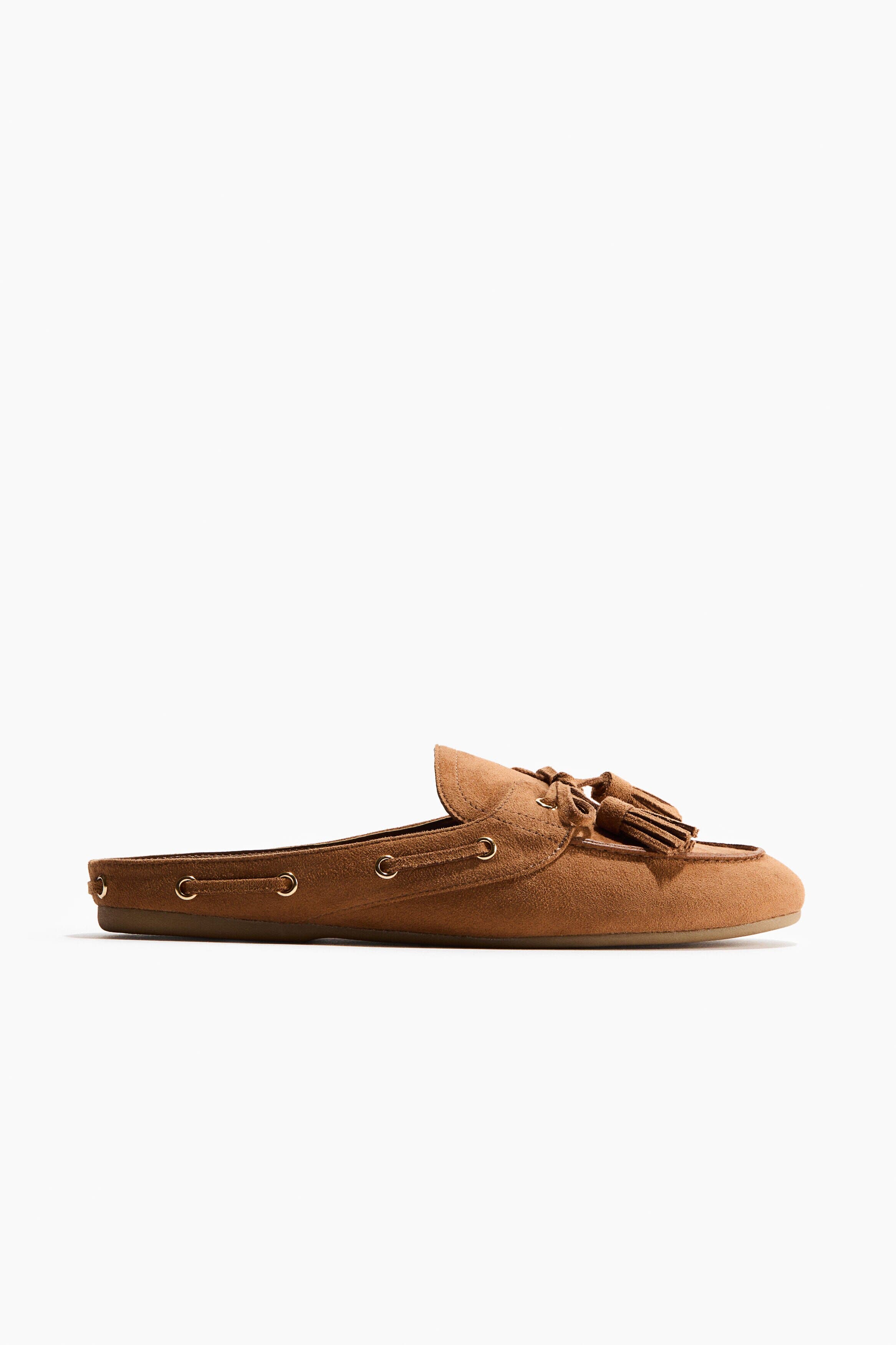 H&M Loafer Mules, Alternate, color, Dark Beige