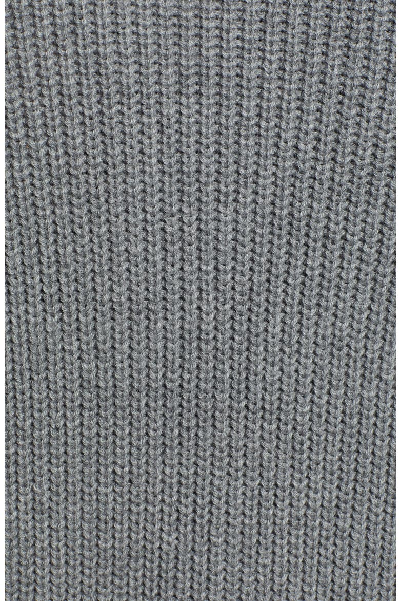 Ribbed Cardigan Sweater, Alternate, color, GREY DARK HEATHER
