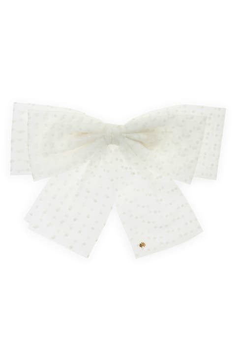 Swiss Dot Sheer Bow Barrette