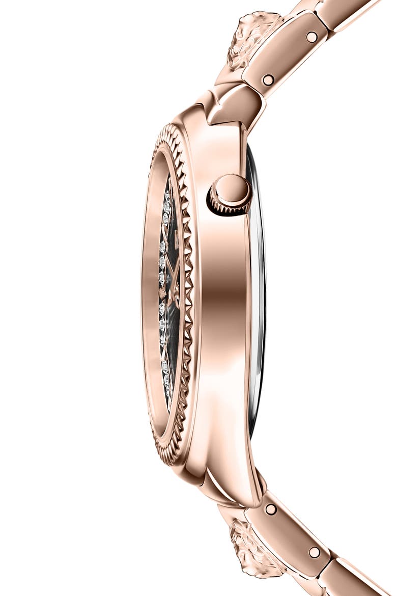 Tortona Swarovski Embellished Bracelet Watch, 38mm, Alternate, color, ROSEGOLD