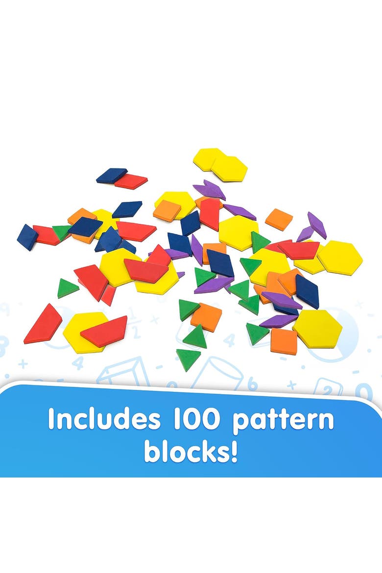 Rainbow Pattern Blocks Magnetic Activities Learning Set, Alternate, color, Multicolored