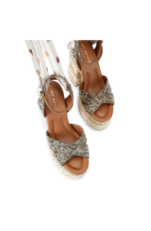 Kurt Geiger London Chelsea Platform Sandal In Brown