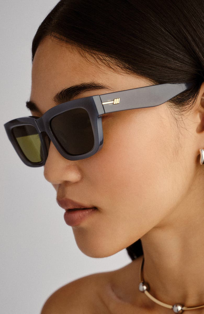 Le Specs Le Castle 54mm D-Frame Sunglasses, Alternate, color, Shadow / Moss Mono