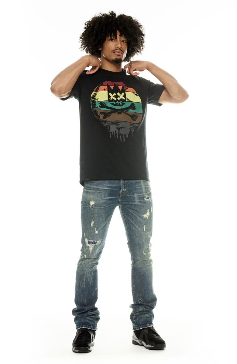 Cult of Individuality Shimuchan Cotton Graphic T-Shirt, Alternate, color, Pirate Black