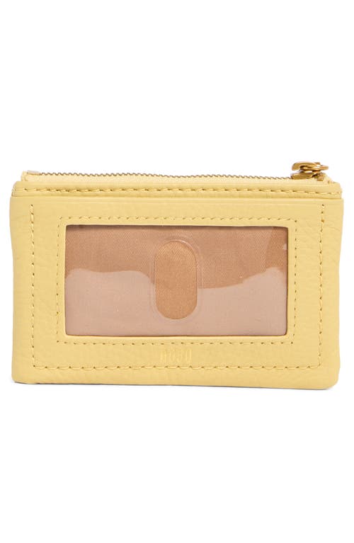 Hobo Lumen Leather Zip Card Case In Flax