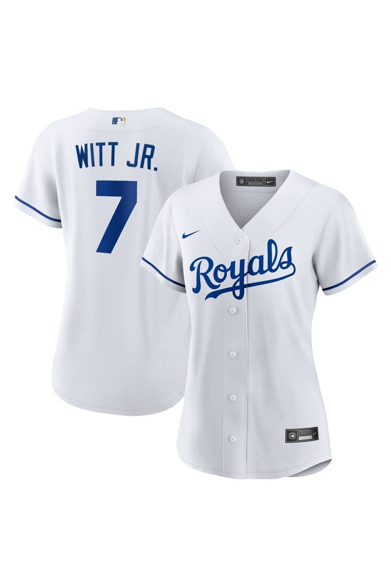 Women's Nike Bobby Witt Jr. White Kansas City Royals Home Replica Player Jersey, Alternate, color, White