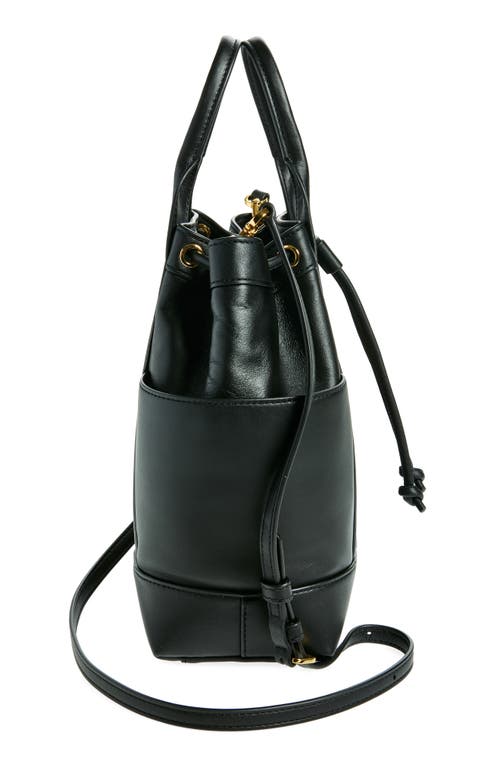Shop Veronica Beard Goody Leather Bucket Bag In Black