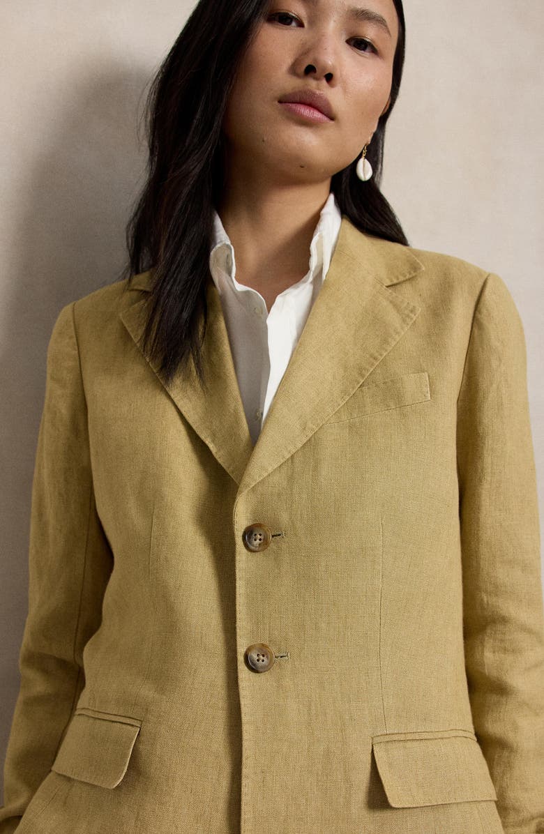 Polo Ralph Lauren Délavé Linen Blazer, Alternate, color, Classic Camel