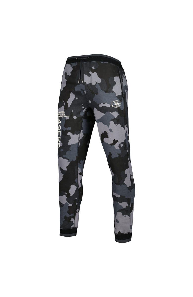THE WILD COLLECTIVE Unisex The Wild Collective Black San Francisco 49ers Camo Jogger Pants, Alternate, color, Black