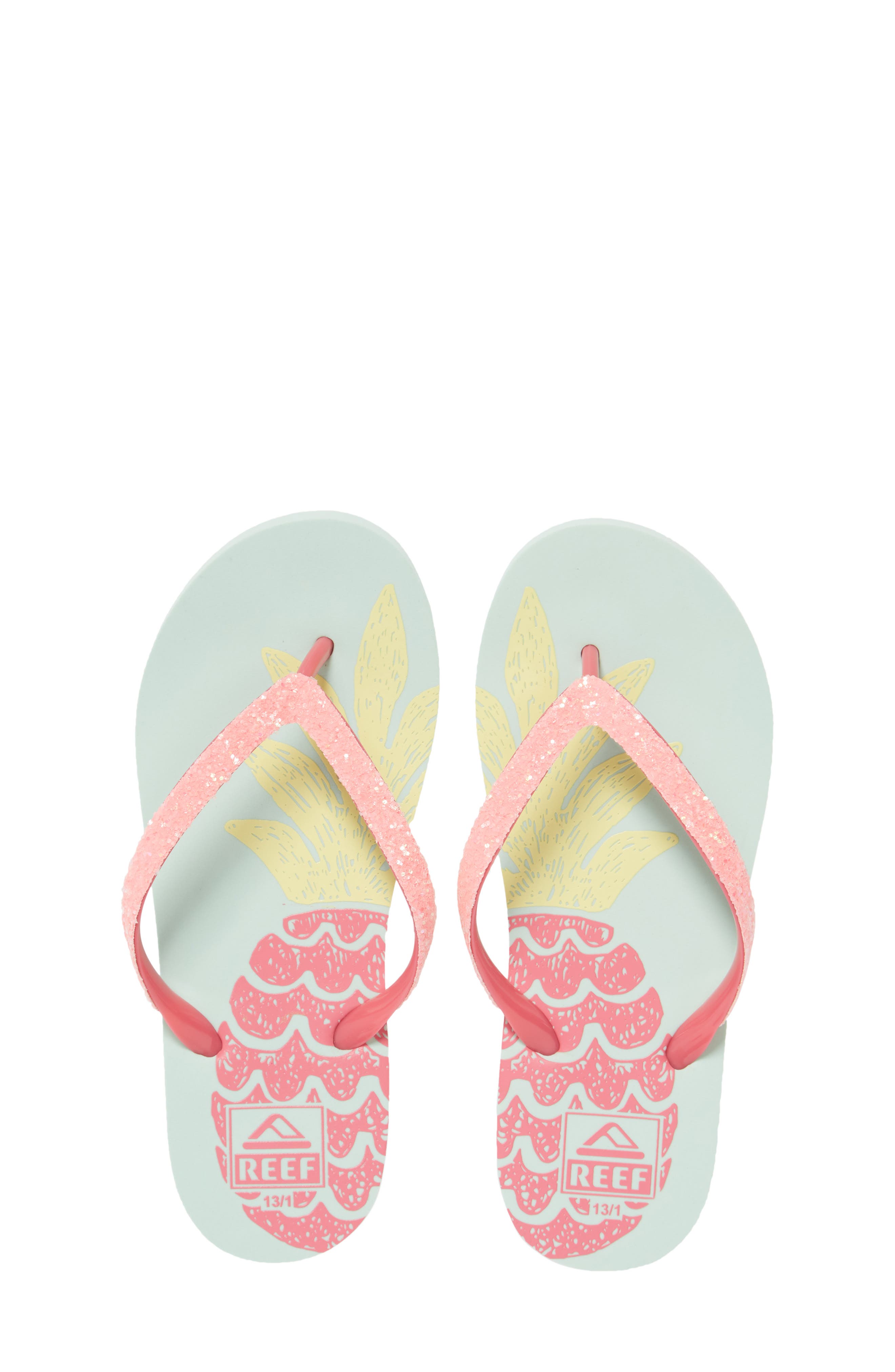 Stargazer Print Flip Flop, Main, color, PINEAPPLE MULTI