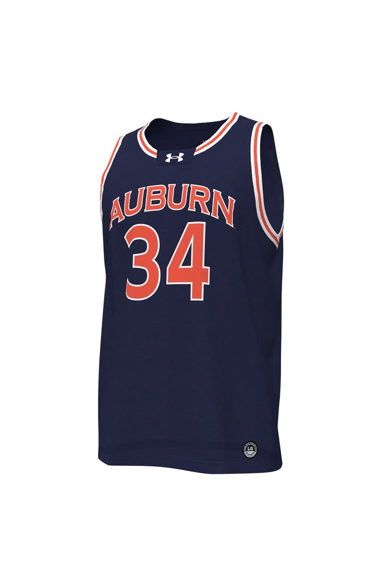 Under Armour Men's Under Armour #34 Navy Auburn Tigers Replica Basketball Jersey, Alternate, color, 