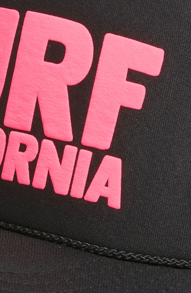 Friday Feelin’ Surf California Trucker Hat, Alternate, color, Black