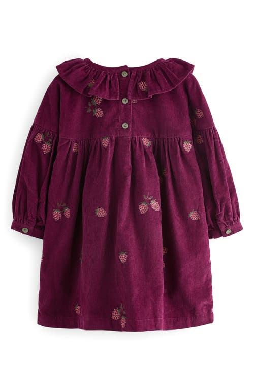 NEXT NEXT KIDS' FRUIT EMBROIDERED COTTON CORDUROY DRESS