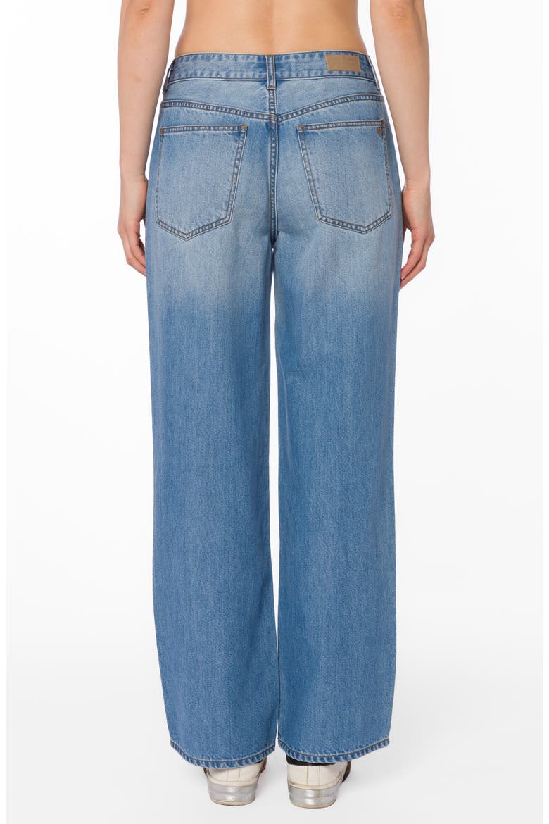Pam Drawstring Straight Leg Jeans, Alternate, color, WELLINGTON