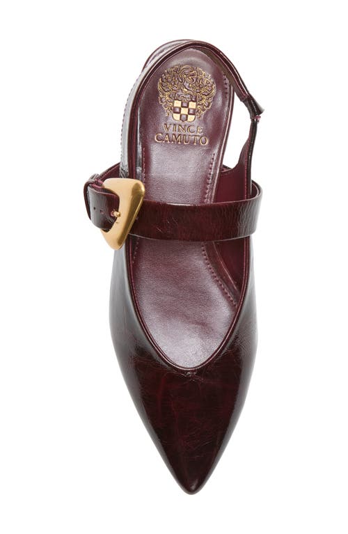 Vince Camuto Amoret Pointed Toe Slingback Flat In Burgundy