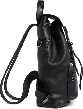 Small 3D Rock Leather Backpack