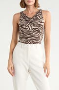 Leith Cowl Neck Sleeveless Knit Top