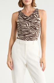 Leith Cowl Neck Sleeveless Knit Top