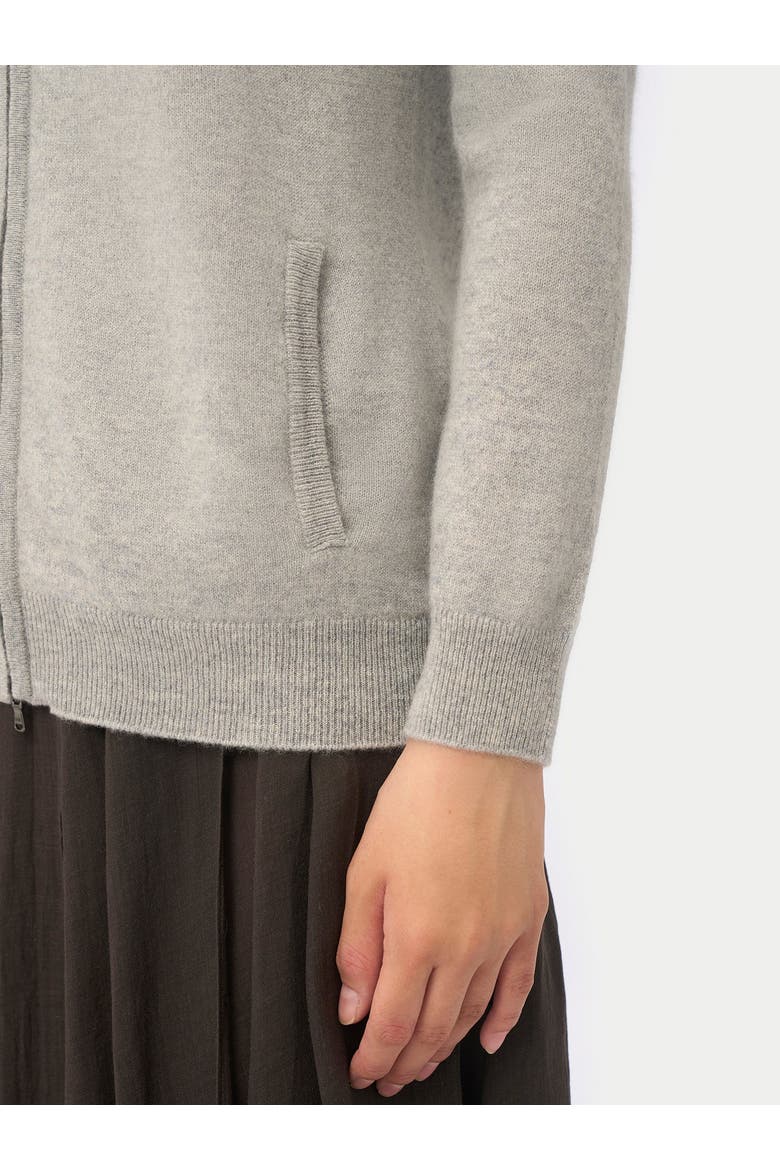 Full-Zip Cashmere Cardigan, Alternate, color, high rise