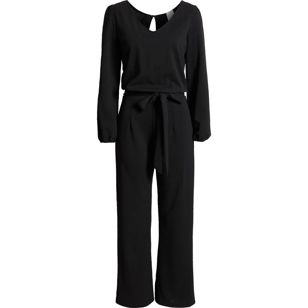 Nikki Lund Aileen Long Sleeve Jumpsuit In Black