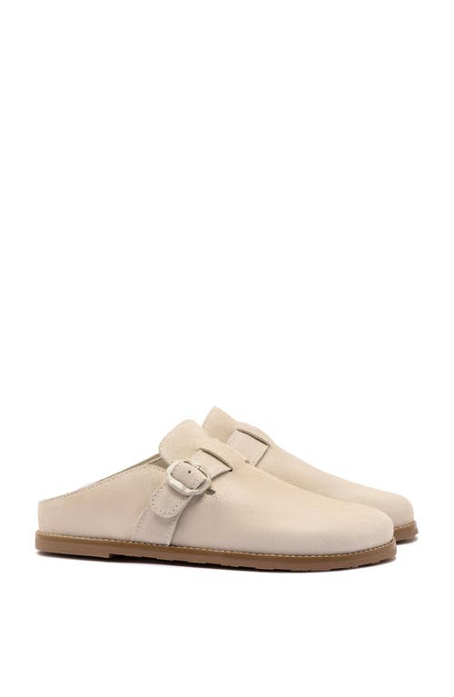 Larroude Milan Suede Clog In Neutral