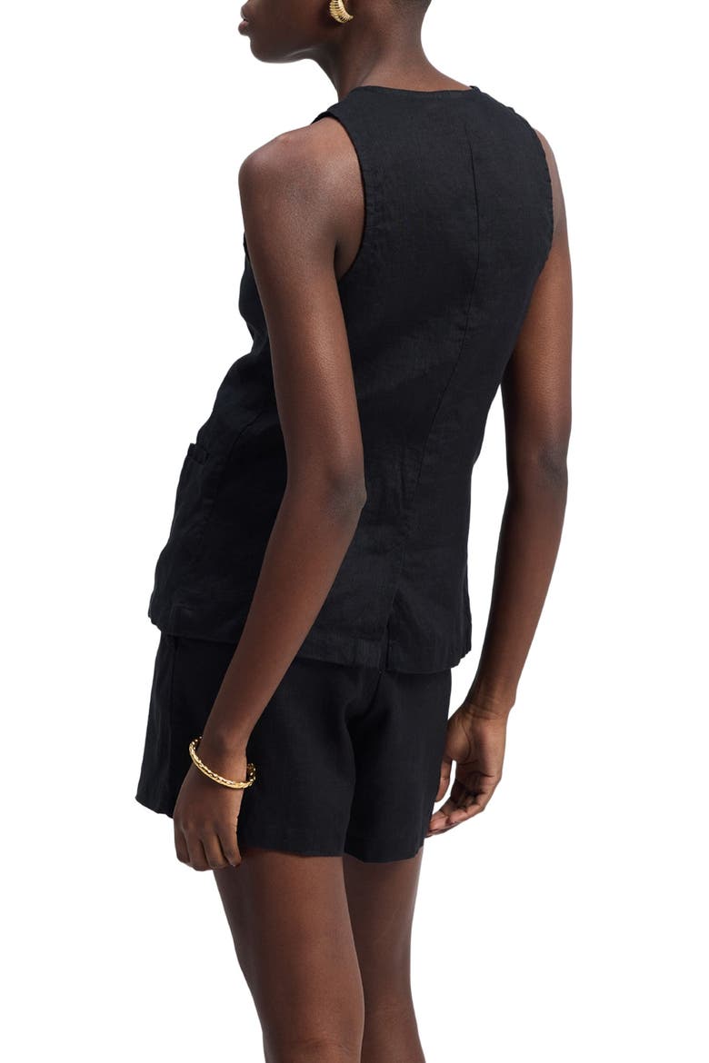 Sleeveless Vest Jacket, Alternate, color, Black