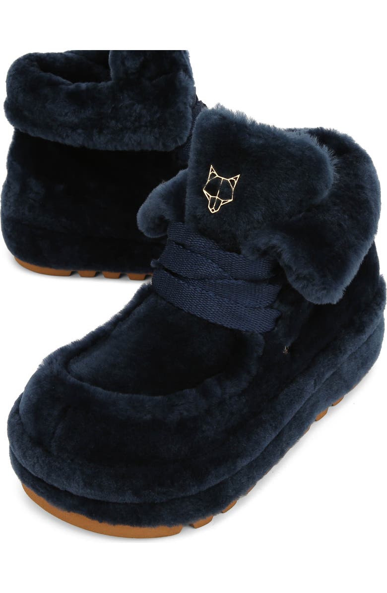 Naked Wolfe Bambi Suede/Shearling Boot, Alternate, color, Navy