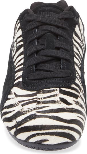 【PUMA】Women's Speedcat zebra print PUMA Speedcat Zebra Print Genuine Calf Hair Sneaker (Women