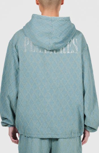 Diamond Jacquard Zip Hoodie
