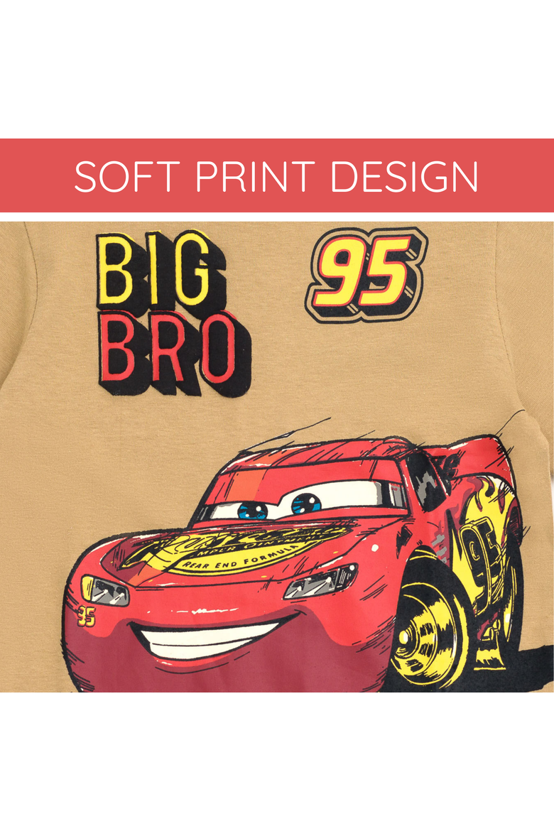 Cars Lightning McQueen Short Sleeve T-Shirt, Alternate, color, Tan Lightning McQueen