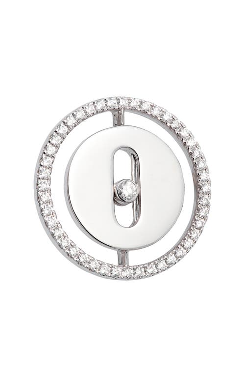 Messika Lucky Move Diamond Pavé Button Earrings In White Gold